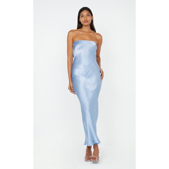 Bec & Bridge Moondance Strapless Maxi Dress - 6 Au (2 Us) -  Powder Blue - Picture 1 of 4